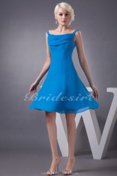 Corte A Escote Cuadrado Corto/Mini Sin Mangas Gasa Vestido