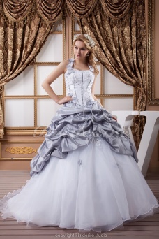 Corte Evasé Escote Halter Hasta el Suelo Barrer / cepillo tren Sin Mangas Satén Vestido de Novia
