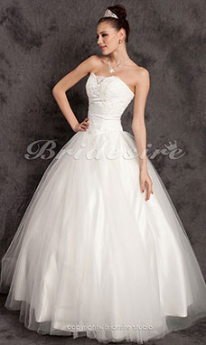 Corte Evasé Organza Hasta el Suelo Escote Corazón