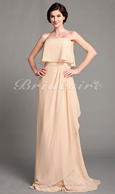 Corte Recto/ Column Gasa Hasta el Suelo Escote Corazón Vestido de noche inspired by Rumer Willis at Doradoen Globe Award