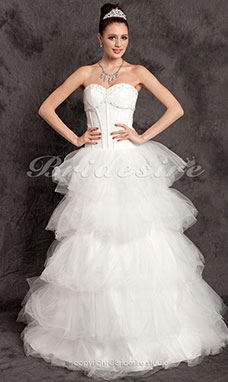 Corte Evasé Tul Cola Corte Escote Corazón Vestido de Novia
