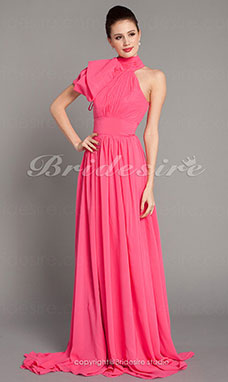 Corte A Gasa Escote Alto Cola Corte Vestido de noche inspired by Emma Stone at the 84th Oscar