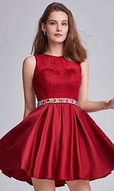 Corte A Escote Corazón Corto/Mini Vestido de Fiesta